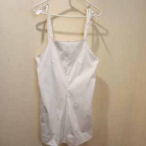ZARA BASIC White Romper Mini dress with pockets size M